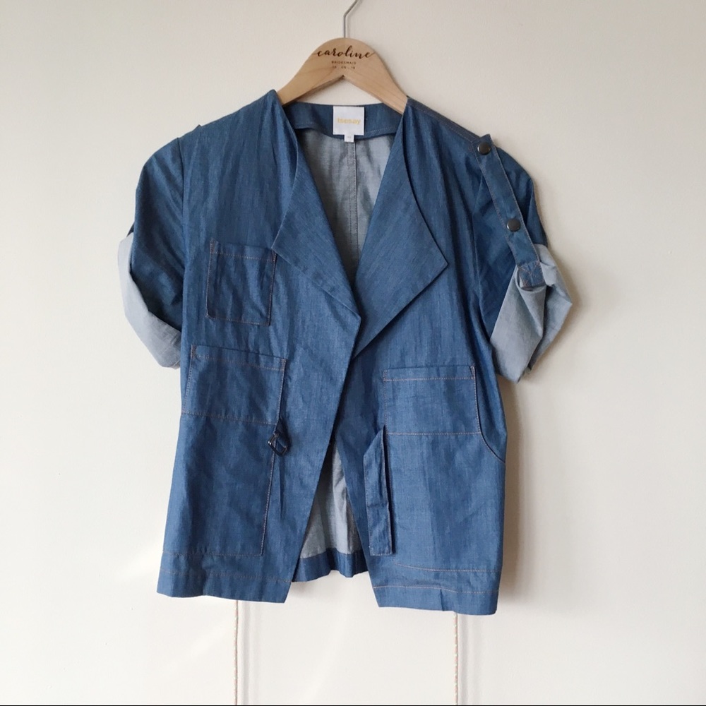 Tsesay Designer Utility Shirt Denim Chambray XS